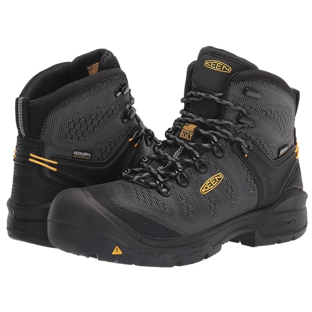 New KEEN Utility Men's 6" Dearborn Waterproof Carbon-Fiber Toe Work Boot Sz 11